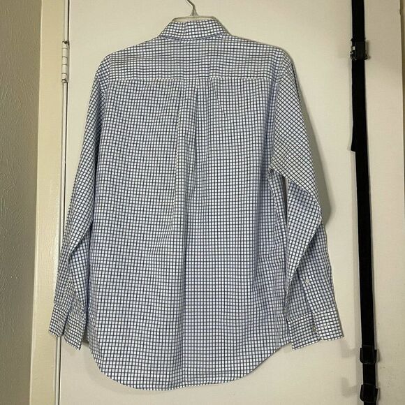 Vineyard Vines classic fit murray cotton button down shirt blue square SMALL - Picture 6 of 6